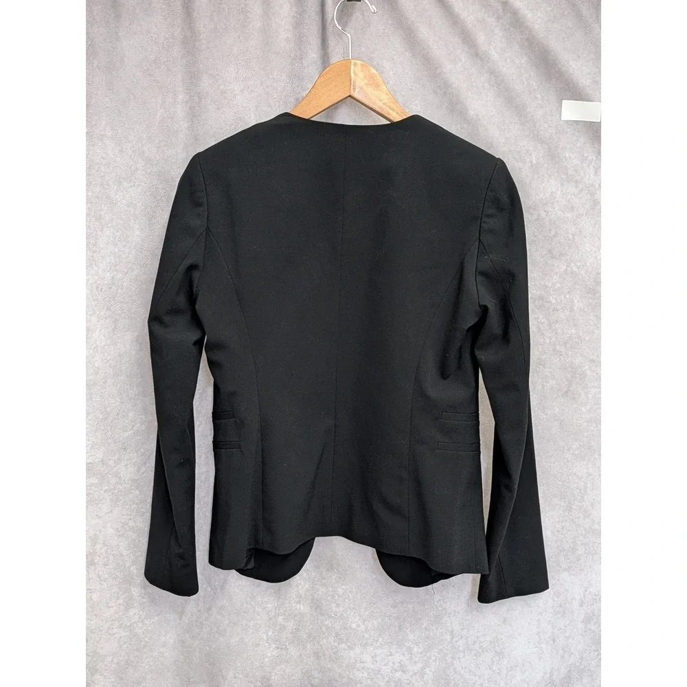 Mossimo Women Open Lapel Blazer Black XS Petite C45